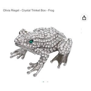 Rhinestone Frog Trinket Box